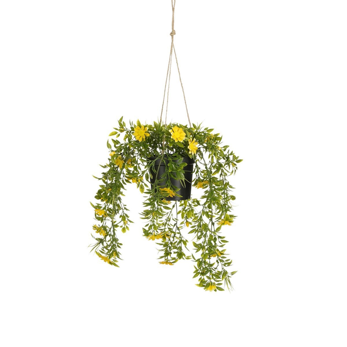 KantoormeubelenPlus Margriet Kunst Hangplant in Bloempot - H31 x Ø22 cm - Geel