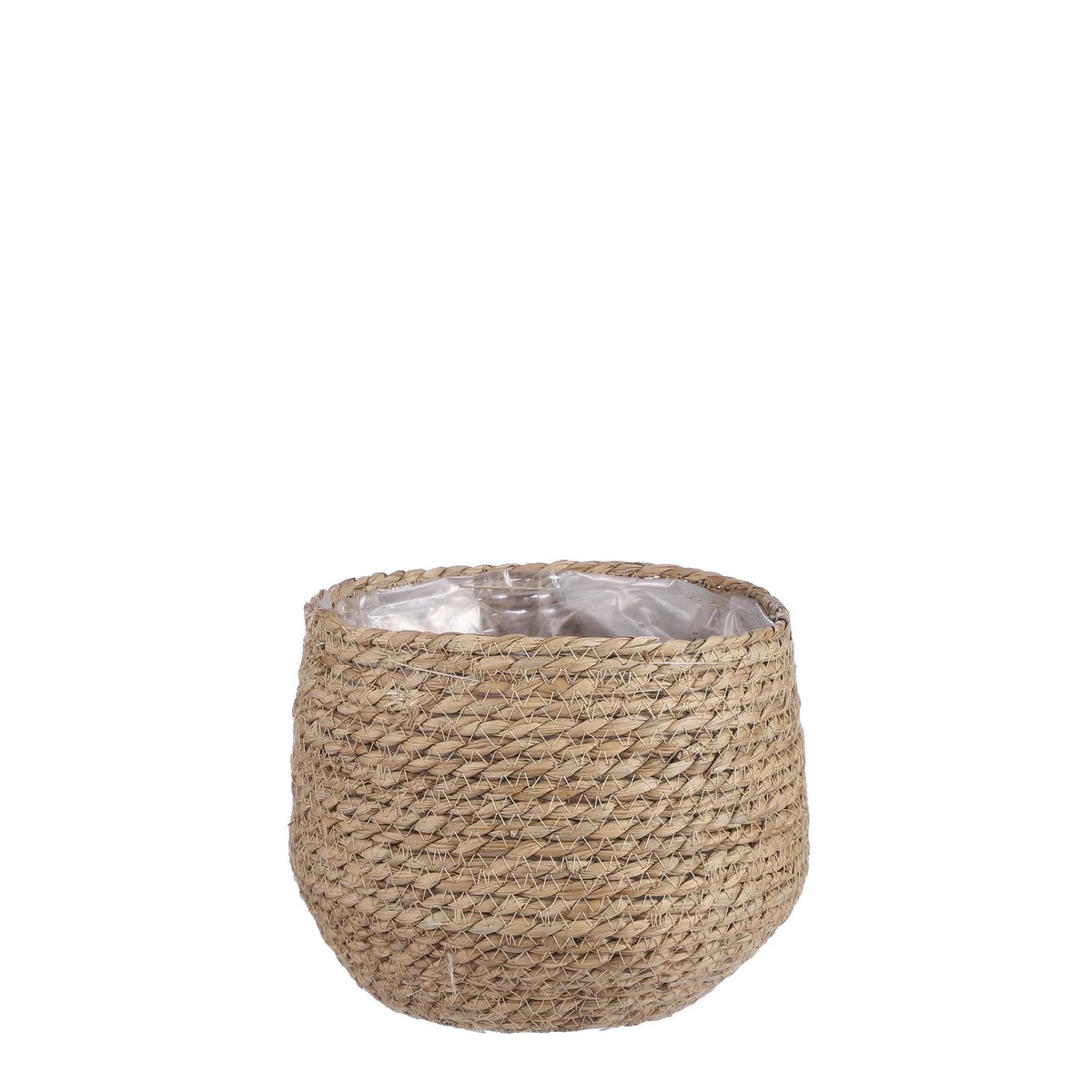 KantoormeubelenPlus Jorck Mand voor Planten - H19 x Ø22 cm - Zeegras - Lichtbruin