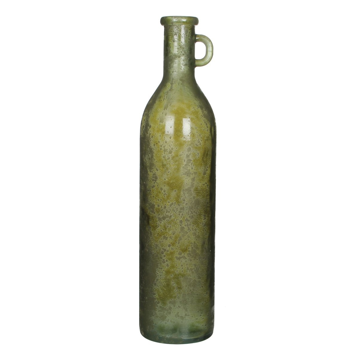 KantoormeubelenPlus Rioja Fles Vaas met Handgreep - H75 x Ø18 cm - Gerecycled Glas - Donkergroen