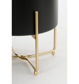 KantoormeubelenPlus Aries Bloempot op Standaard - Set van 3 - H32 x Ø24 cm - Zwart