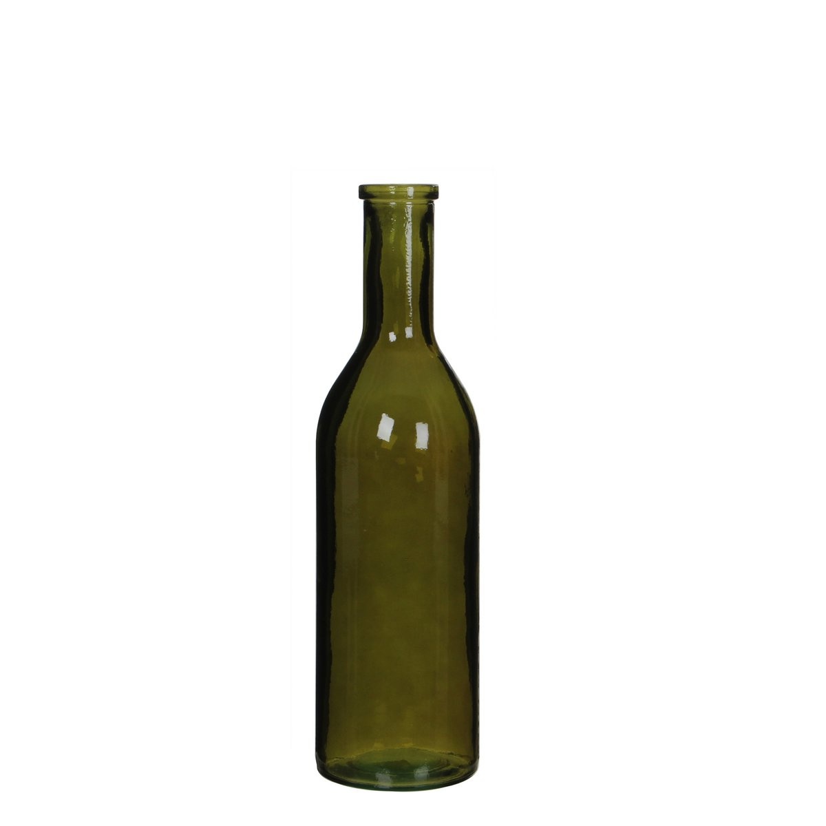 KantoormeubelenPlus Rioja Fles Vaas - H50 x Ø15 cm - Gerecycled Glas - Donkergroen