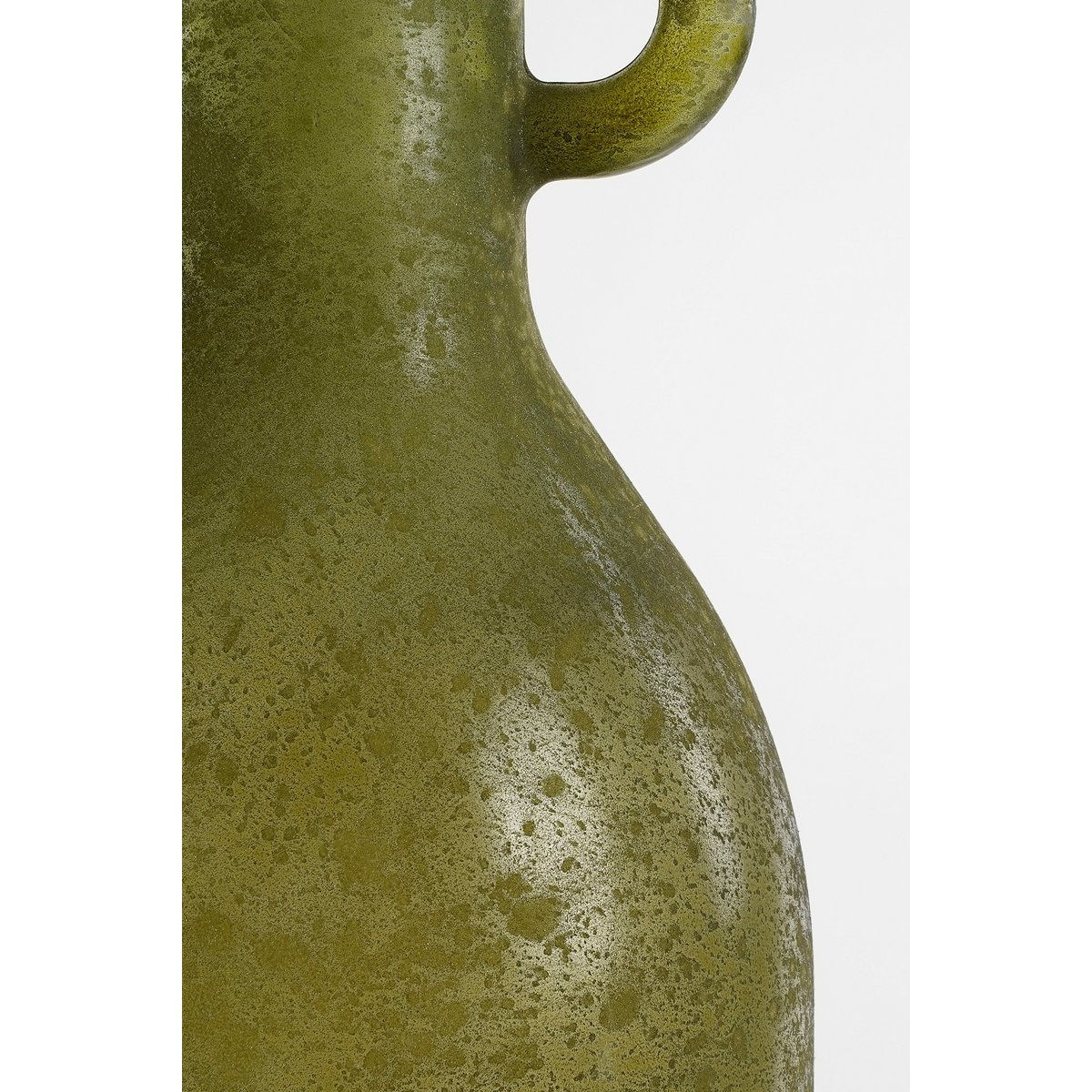 KantoormeubelenPlus Rioja Fles Vaas met Handgreep - H75 x Ø18 cm - Gerecycled Glas - Donkergroen