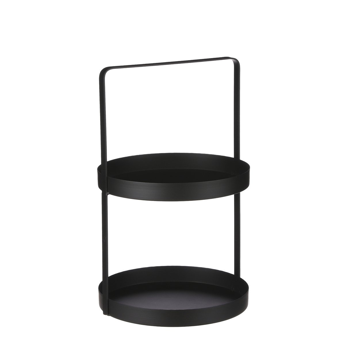 Etagère 2-Laags  - H41 x Ø25 cm - Metaal - Zwart