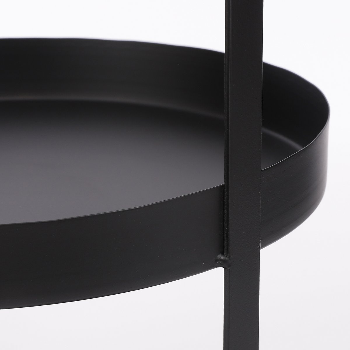Etagère 2-Laags  - H41 x Ø25 cm - Metaal - Zwart