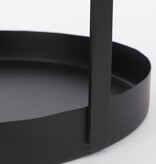 Etagère 2-Laags  - H41 x Ø25 cm - Metaal - Zwart