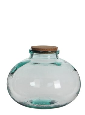 KantoormeubelenPlus Olly Vaas - H23 x Ø29 cm - Gerecycled Glas - Transparant