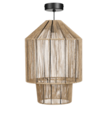 KantoormeubelenPlus Elsa Hanglamp - H49 x Ø35 cm - Jute - Lichtbruin
