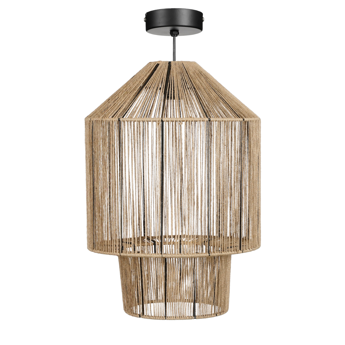 KantoormeubelenPlus Elsa Hanglamp - H49 x Ø35 cm - Jute - Lichtbruin