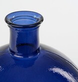 KantoormeubelenPlus Firenza Fles Vaas - H42 x Ø34 cm - Gerecycled Glas - Donkerblauw