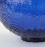 KantoormeubelenPlus Firenza Fles Vaas - H42 x Ø34 cm - Gerecycled Glas - Donkerblauw