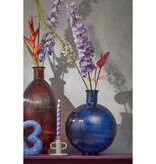 KantoormeubelenPlus Firenza Fles Vaas - H42 x Ø34 cm - Gerecycled Glas - Donkerblauw