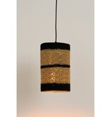 KantoormeubelenPlus Jinx Hanglamp - H30 x Ø15 cm - Jute - Zwart
