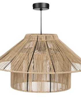 KantoormeubelenPlus Elsa Hanglamp - H28 x Ø50 cm - Jute - Lichtbruin