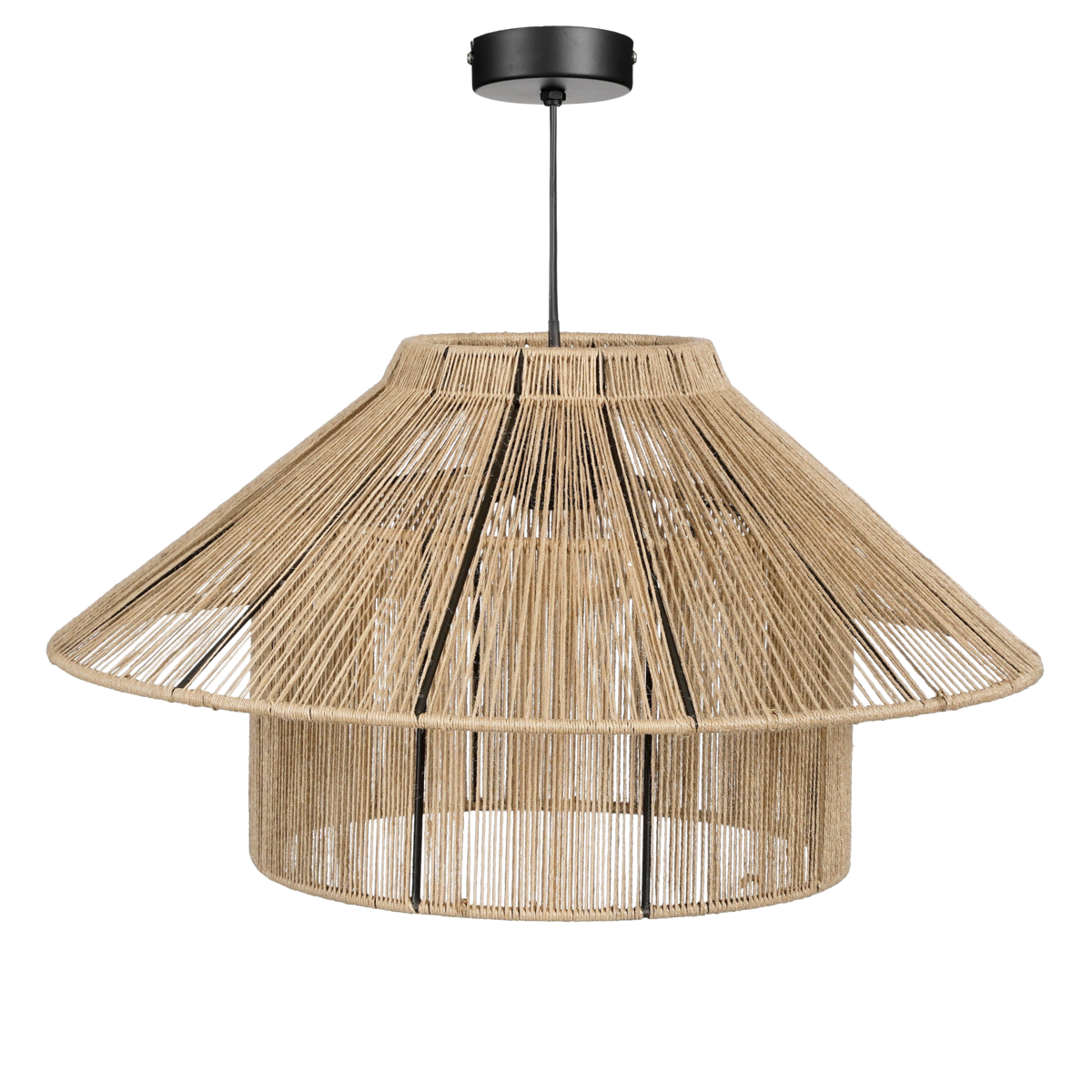 KantoormeubelenPlus Elsa Hanglamp - H28 x Ø50 cm - Jute - Lichtbruin