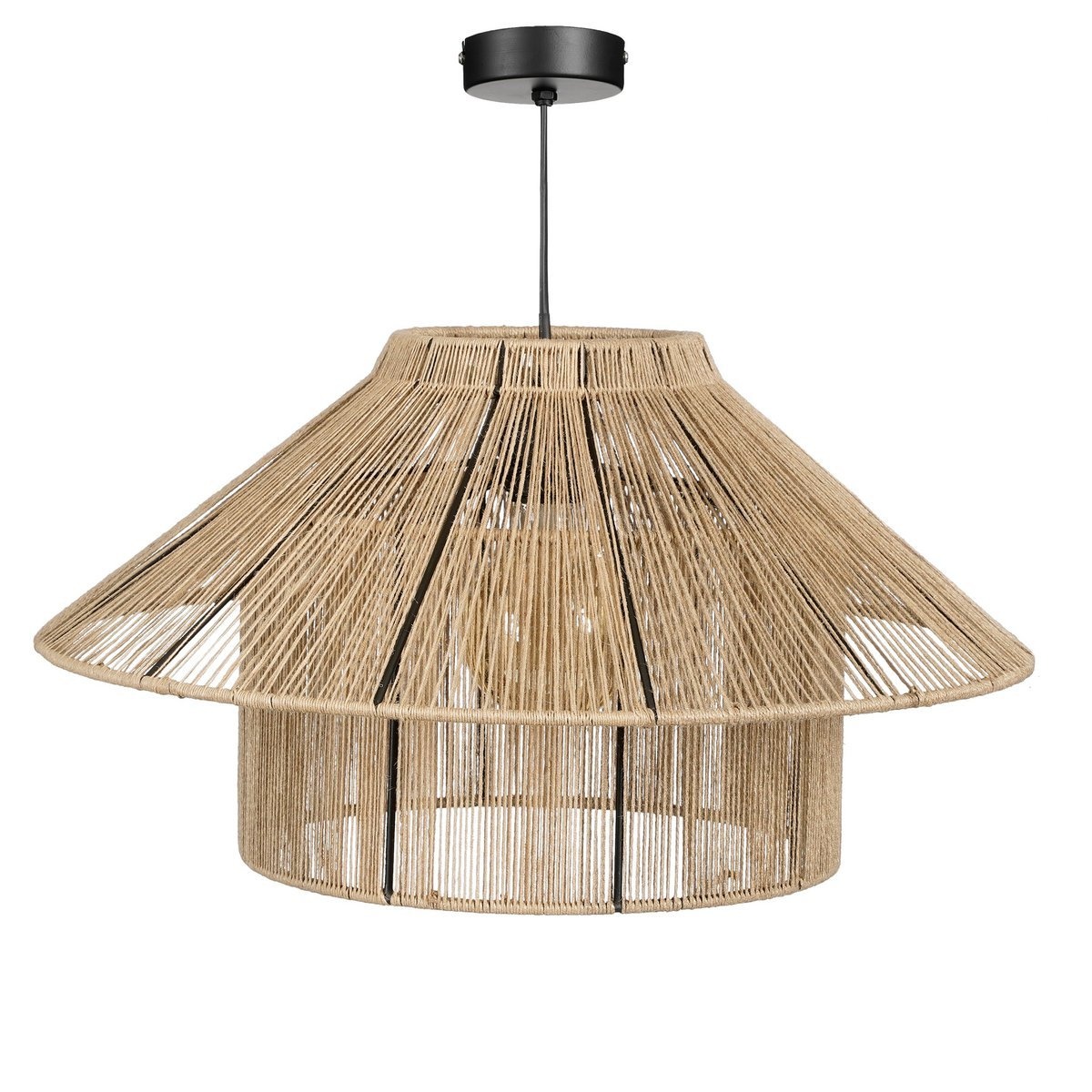 KantoormeubelenPlus Elsa Hanglamp - H28 x Ø50 cm - Jute - Lichtbruin