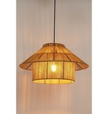 KantoormeubelenPlus Elsa Hanglamp - H28 x Ø50 cm - Jute - Lichtbruin