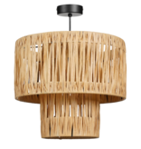 KantoormeubelenPlus Elisa Hanglamp - H30 x Ø35 cm - Raffia - Lichtbruin
