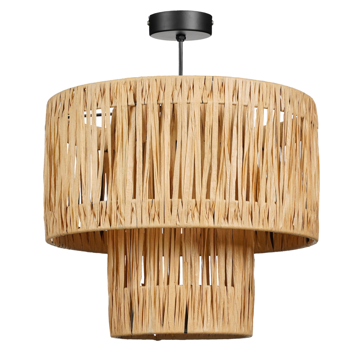 KantoormeubelenPlus Elisa Hanglamp - H30 x Ø35 cm - Raffia - Lichtbruin