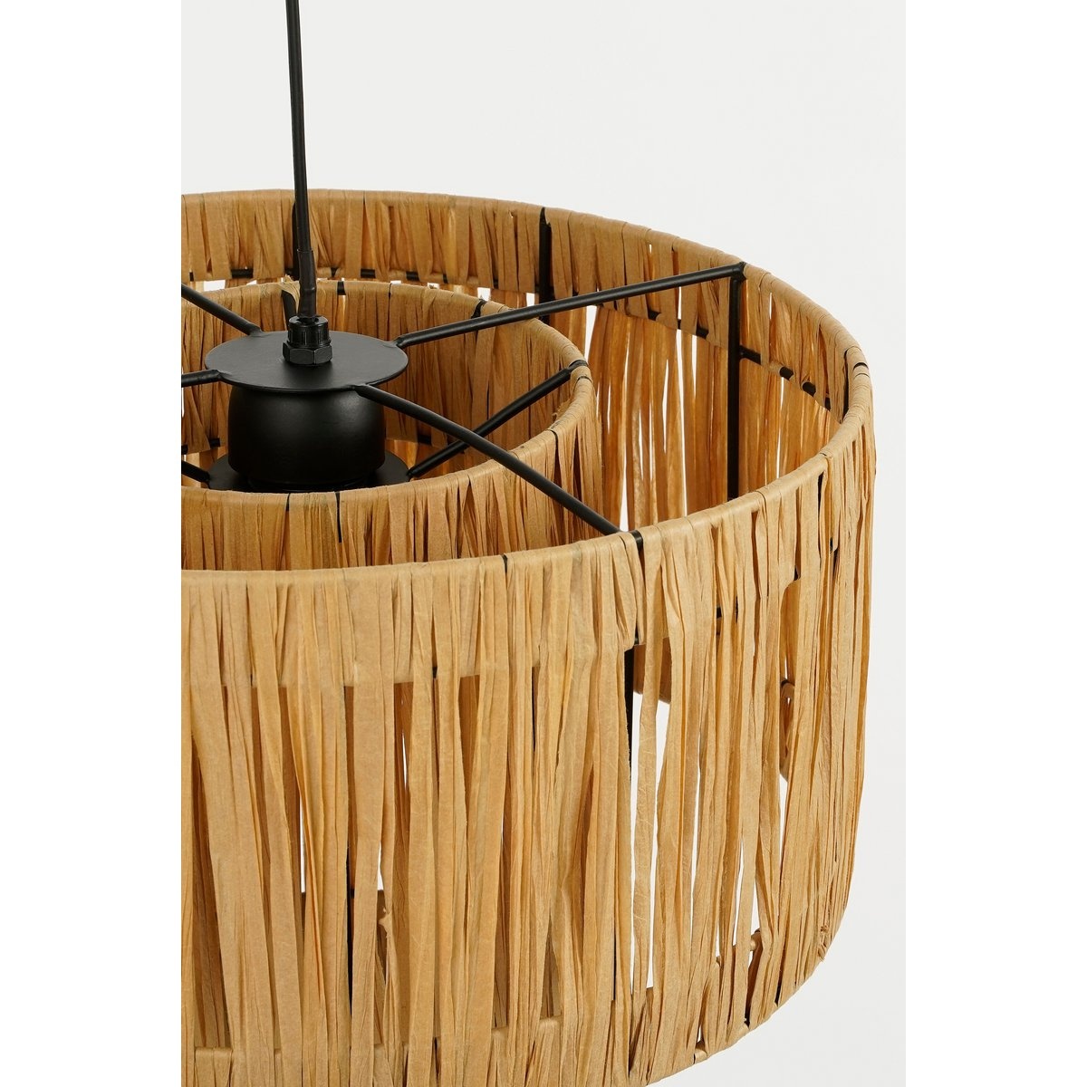 KantoormeubelenPlus Elisa Hanglamp - H30 x Ø35 cm - Raffia - Lichtbruin