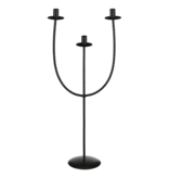 KantoormeubelenPlus Kantas Kandelaar - L30 x B15 x H73 cm - Metaal - Zwart