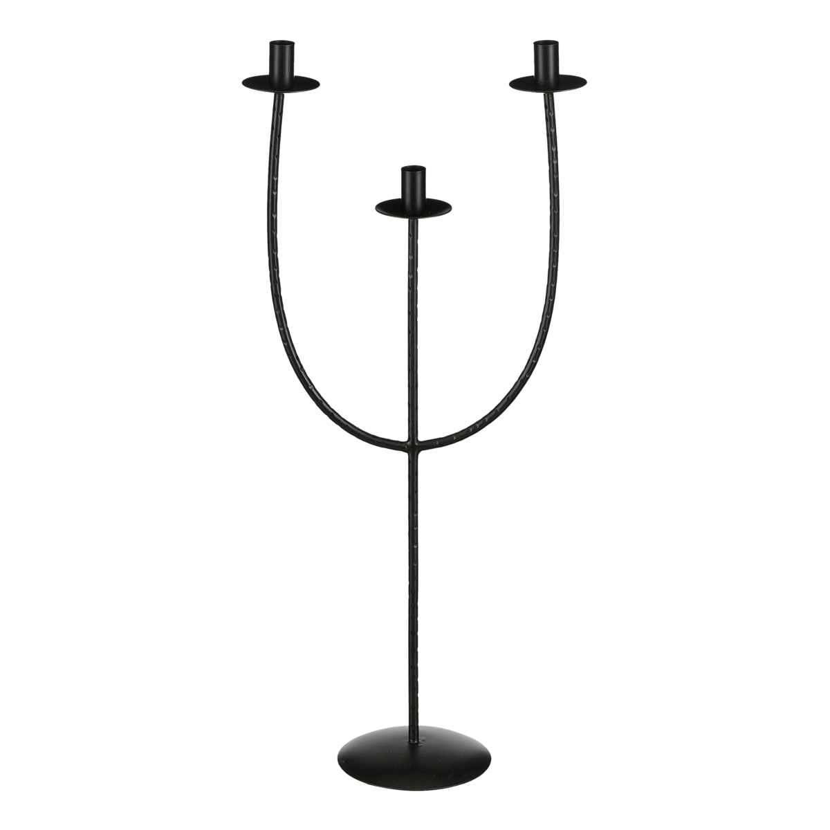 KantoormeubelenPlus Kantas Kandelaar - L30 x B15 x H73 cm - Metaal - Zwart