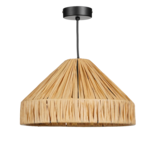 KantoormeubelenPlus Elisa Hanglamp - H18 x Ø30 cm - Raffia - Lichtbruin