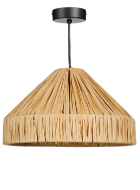 KantoormeubelenPlus Elisa Hanglamp - H18 x Ø30 cm - Raffia - Lichtbruin