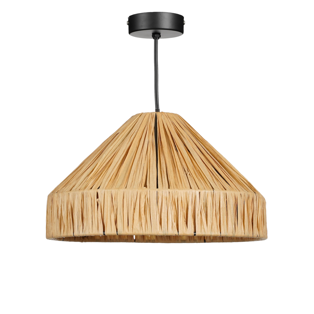 KantoormeubelenPlus Elisa Hanglamp - H18 x Ø30 cm - Raffia - Lichtbruin