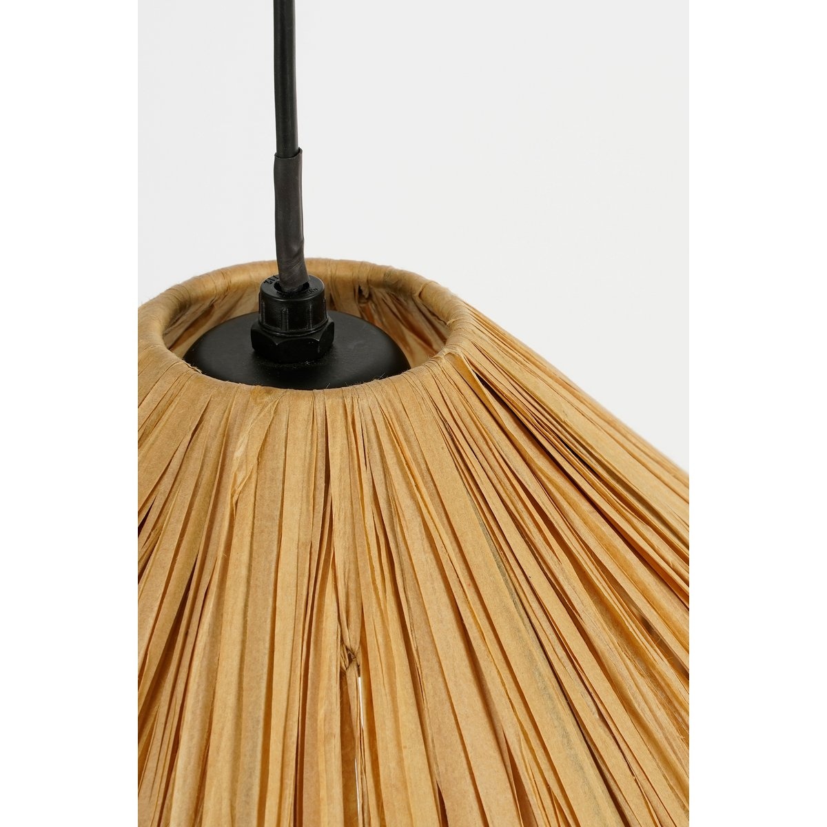 KantoormeubelenPlus Elisa Hanglamp - H18 x Ø30 cm - Raffia - Lichtbruin