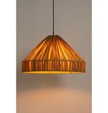 KantoormeubelenPlus Elisa Hanglamp - H18 x Ø30 cm - Raffia - Lichtbruin