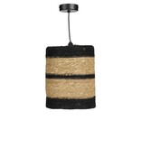 KantoormeubelenPlus Jinx Hanglamp - H20 x Ø15 cm - Jute - Zwart