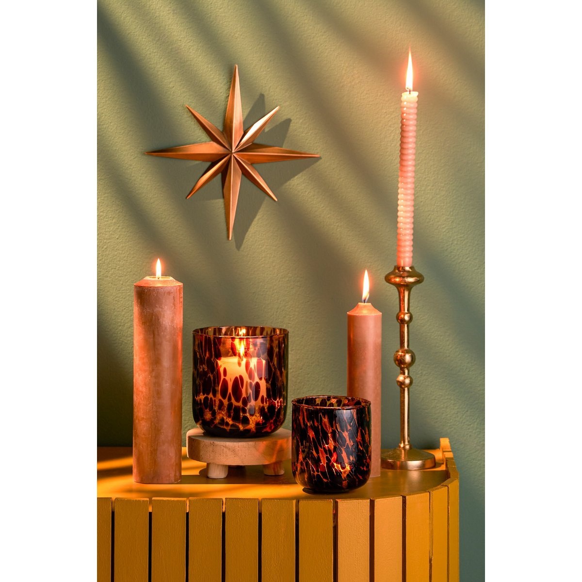 KantoormeubelenPlus Canto Kandelaar - H30 x Ø9 cm - Aluminium - Goud