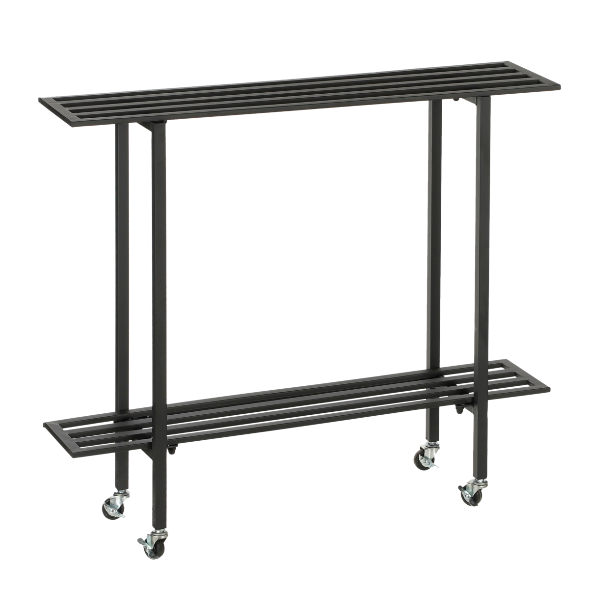 KantoormeubelenPlus Greenrax Plantenstandaard - L90 x B22 x H75 cm - Metaal - Zwart