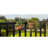 KantoormeubelenPlus Greenrax Plantenrek Hangend - L58 x B20 x H17 cm - Metaal - Zwart