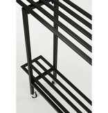 KantoormeubelenPlus Greenrax Plantenstandaard - L90 x B22 x H75 cm - Metaal - Zwart