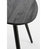 KantoormeubelenPlus Jailey Bijzettafel - Set van 2 - L84 x B39 x H39 cm - Gerecycled Hout - Zwart