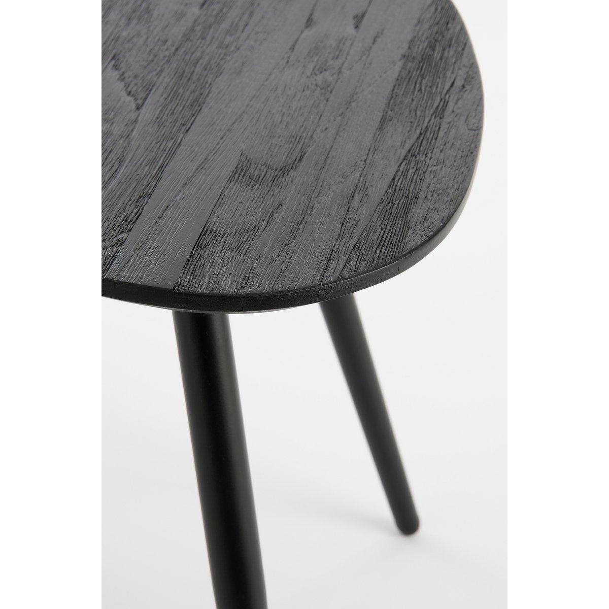 KantoormeubelenPlus Jailey Bijzettafel - Set van 2 - L84 x B39 x H39 cm - Gerecycled Hout - Zwart