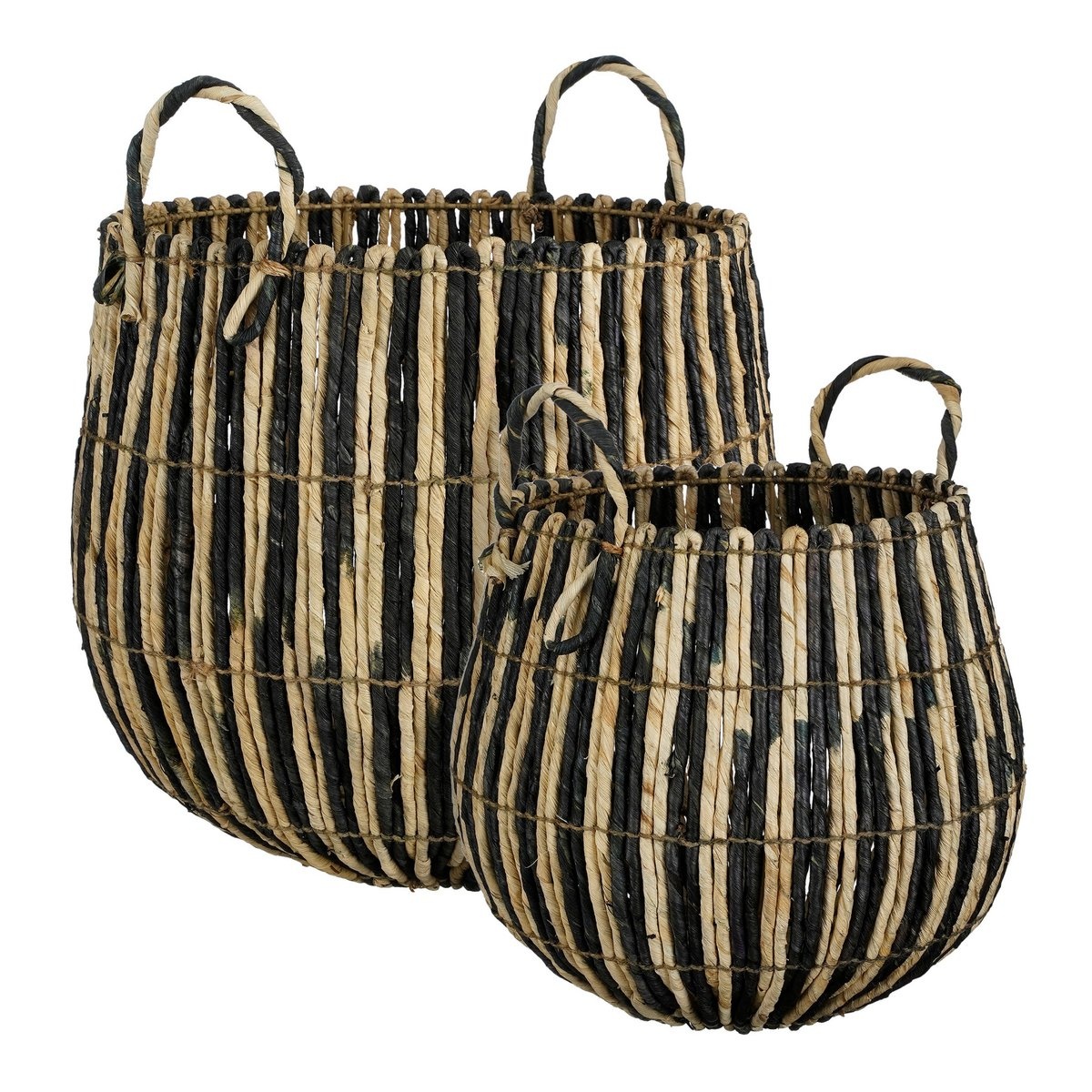 KantoormeubelenPlus Ronda Mand - Set van 2 - H40 x Ø44 cm - Zwart