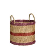 KantoormeubelenPlus Mand - Set van 3 - H29 x Ø32 cm - Bruin, Rood, Groen, Roze