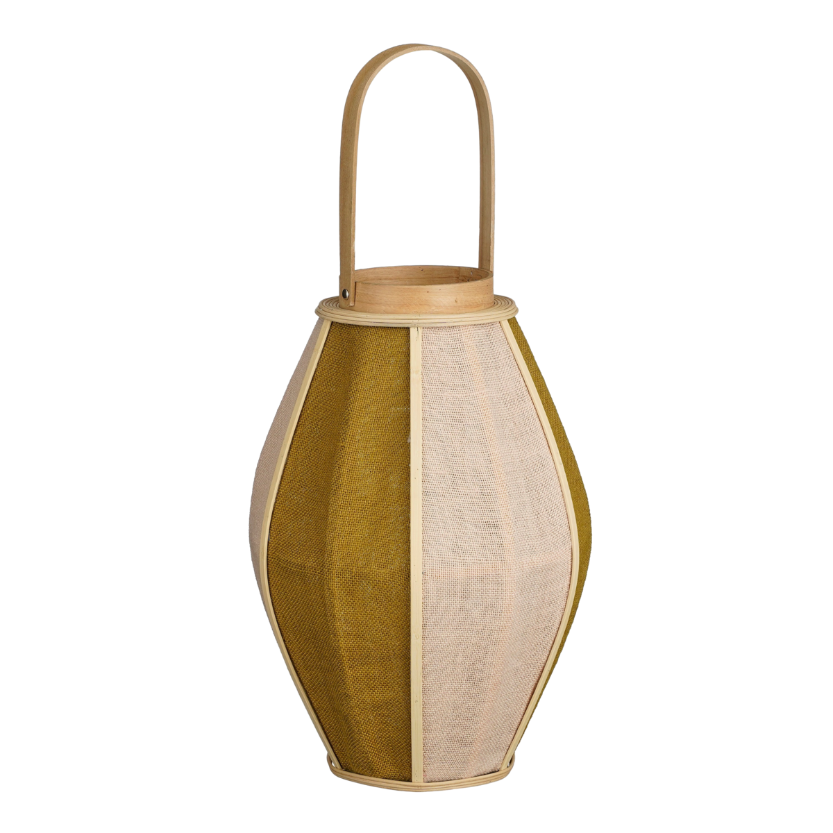 KantoormeubelenPlus Roger Lantaarn - H45 x Ø32 cm - Jute - Beige, Bruin