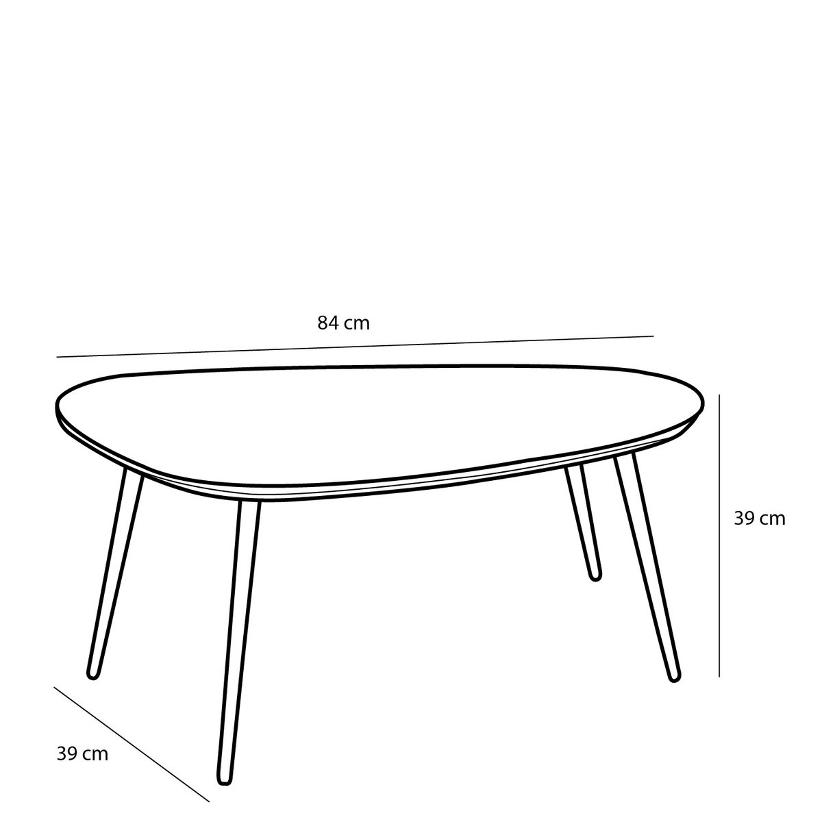 KantoormeubelenPlus Jailey Bijzettafel - Set van 2 - L84 x B39 x H39 cm - Gerecycled Hout - Zwart