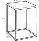 KantoormeubelenPlus Bijzettafel voor Buiten - Set van 2 - L38 x B38 x H48 cm - Metaal - Roze