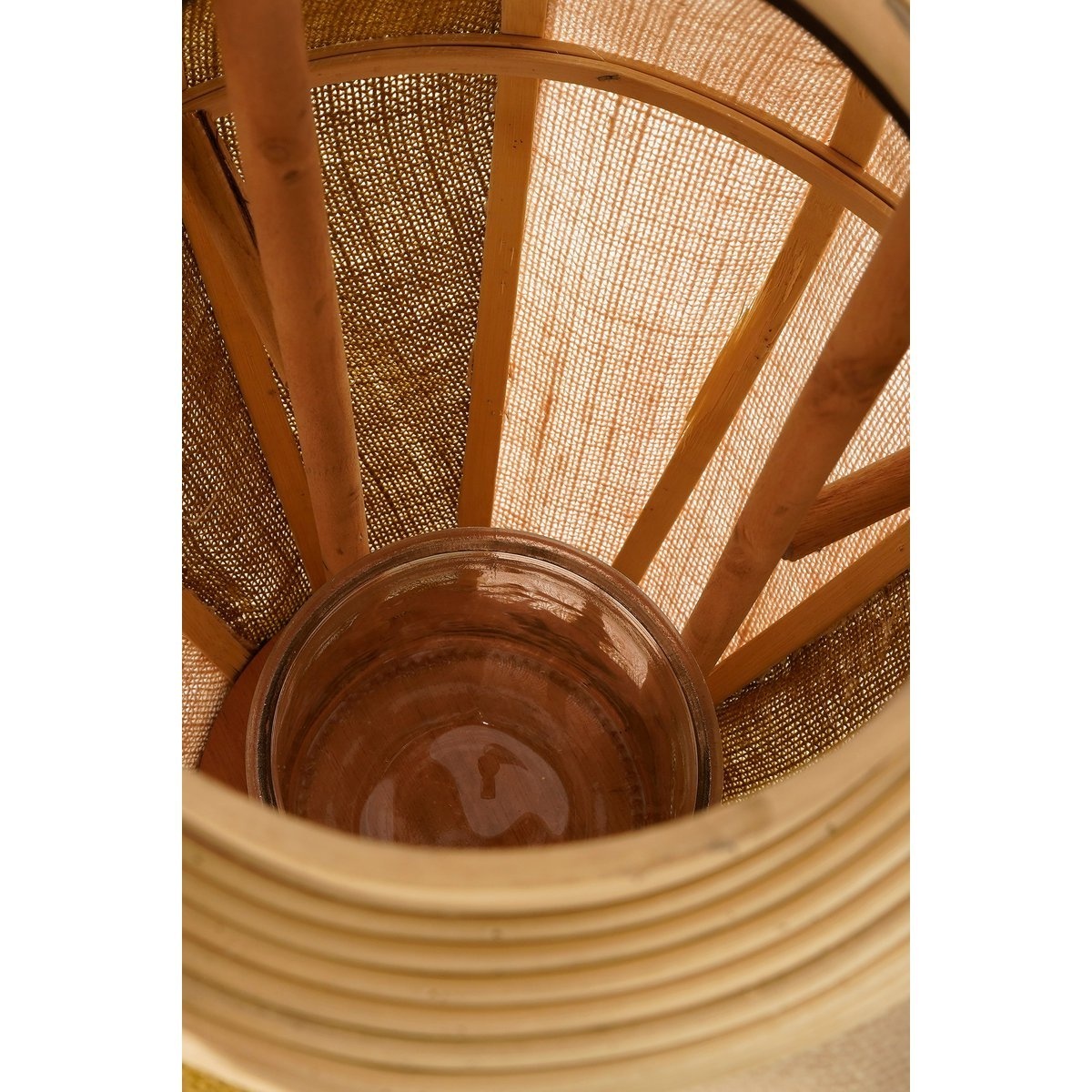 KantoormeubelenPlus Roger Lantaarn - H45 x Ø32 cm - Jute - Beige, Bruin