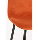 KantoormeubelenPlus Montelli Eetkamerstoel - Velvet - Oranje