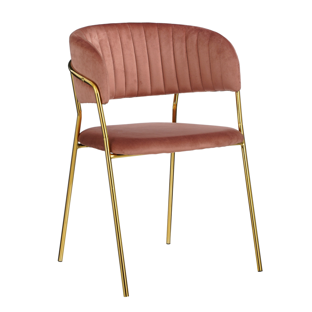 KantoormeubelenPlus Moony Eetkamerstoel - Velvet - Roze