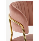 KantoormeubelenPlus Moony Eetkamerstoel - Velvet - Roze