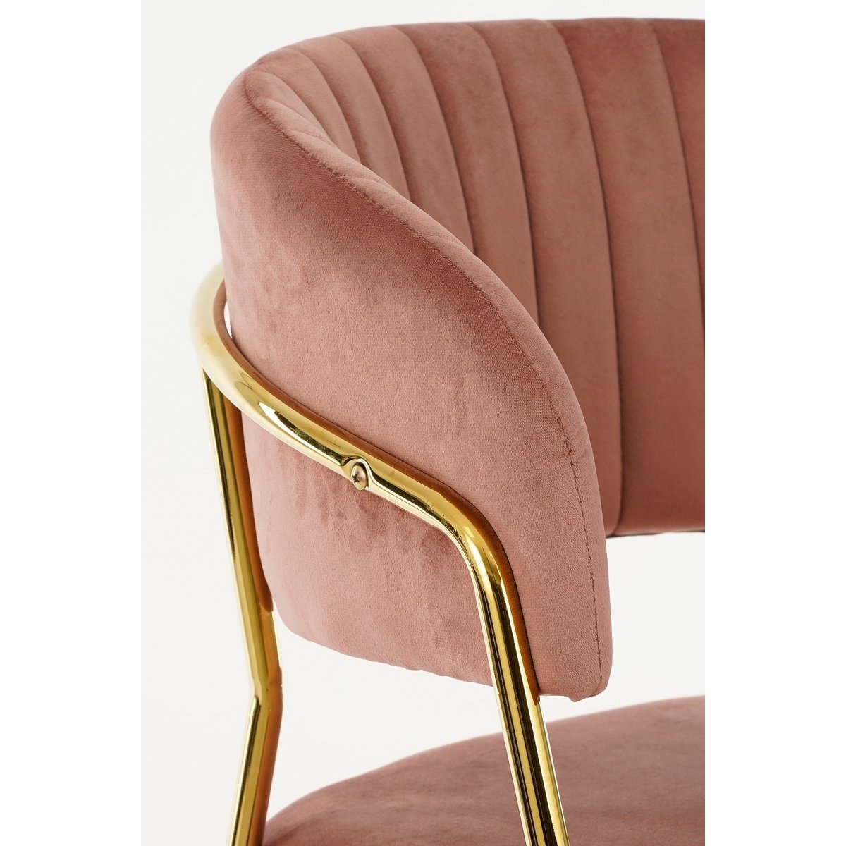 KantoormeubelenPlus Moony Eetkamerstoel - Velvet - Roze