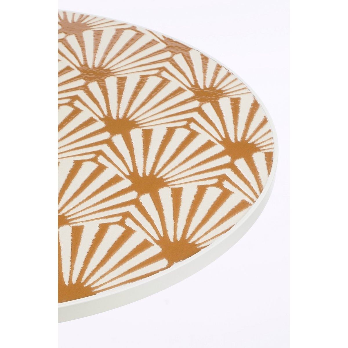 KantoormeubelenPlus Odile Bistrotafel voor Buiten - H76 x Ø61 - Metaal - Bruin, Wit