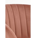KantoormeubelenPlus Moony Eetkamerstoel - Velvet - Roze
