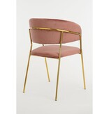 KantoormeubelenPlus Moony Eetkamerstoel - Velvet - Roze